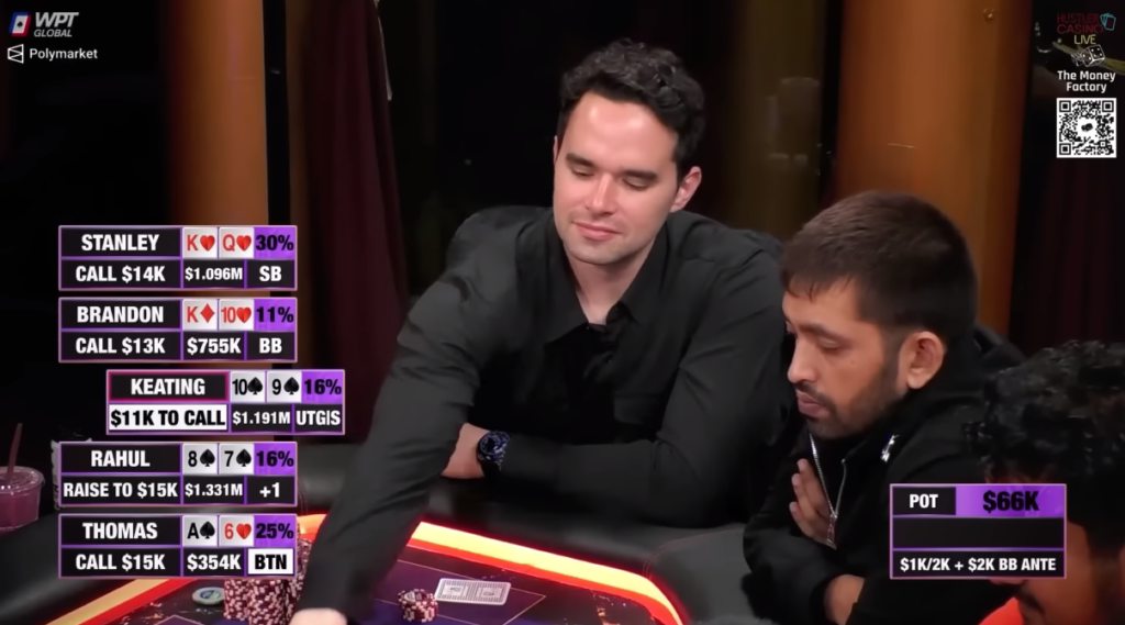 Analiza handa: Alan Keating osvojil 2,44 milijona dolarjev na Hustler Casino Live
