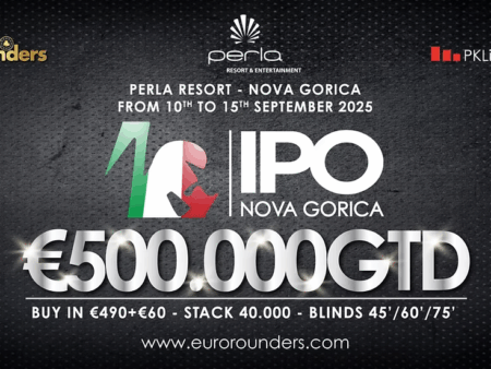 IPO Nova Gorica se vrača v Perla Poker Room z zagotovljenim nagradnim skladom v višini 500.000 €