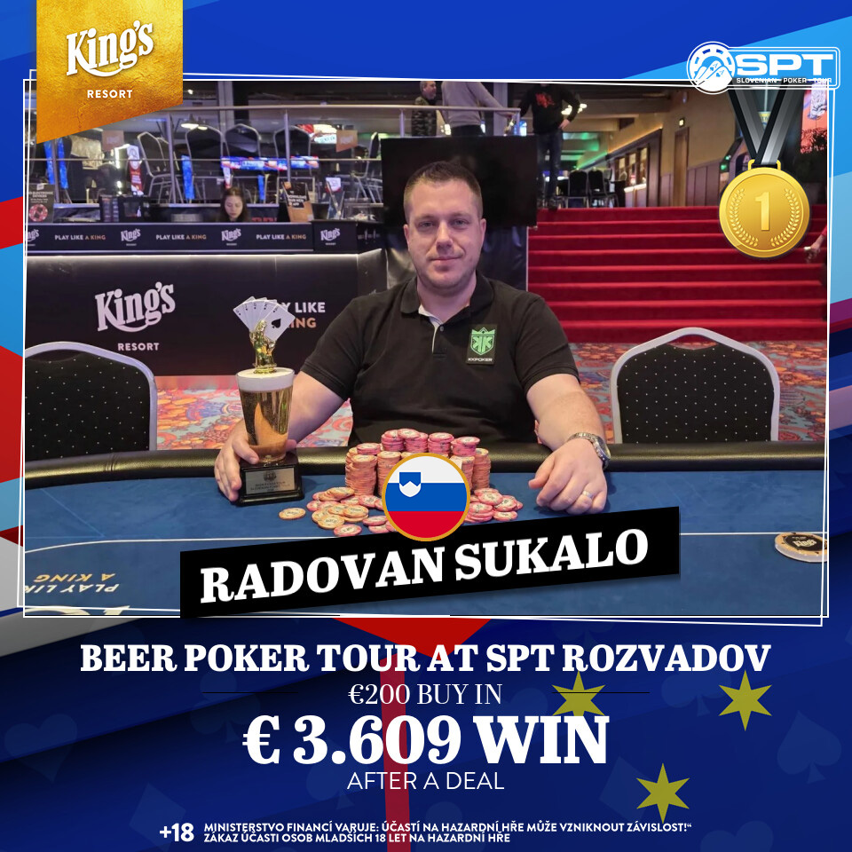 Radovan Šukalo SPT 2026 Rozvadov Beer Poker Tour