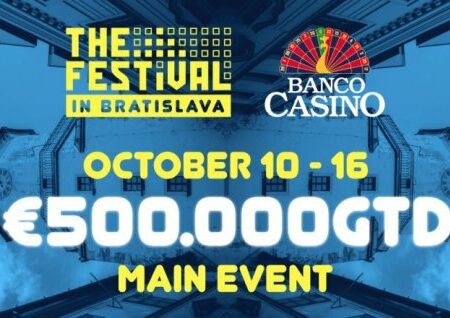 Kvalificiraj se na poker Festival v Bratislavi s 500.000 € GTD glavnim turnirjem