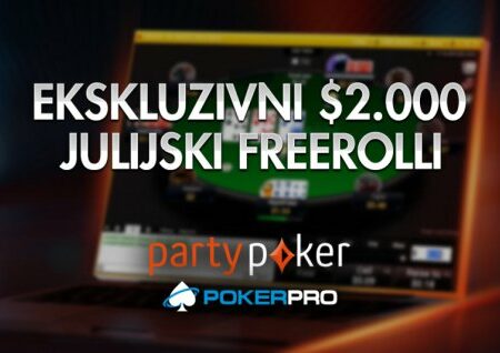 $2.000 v partypoker ekskluzivnih freerollih za PokerProjevce!