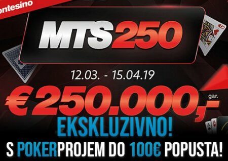 S PokerProjem do 100€ popusta na 250.000€ GTD turnir!