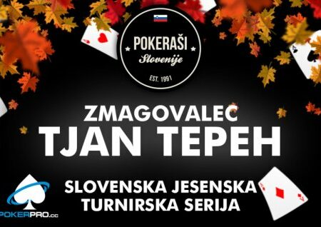 Tjan Tepeh zmagovalec Glavnega turnirja slovenske jesenske serije!