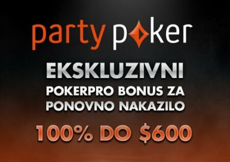 Ekskluzivni PokerPro bonus za ponovno nakazilo na partypokru!