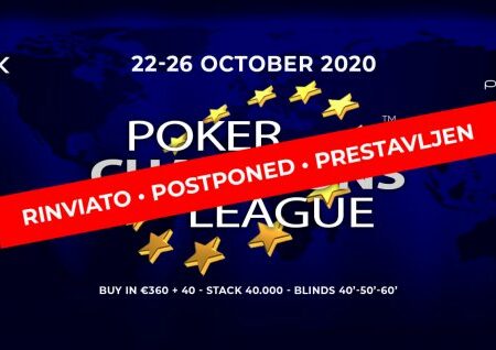 Poker Champions League v Perli prestavljen zaradi epidemije