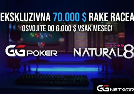 Ekskluzivna PokerPro 70.000 $ Rake Racea za GGPoker in Natural8!