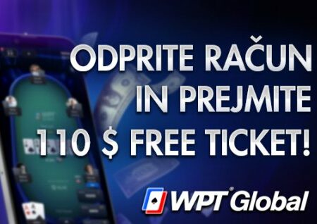 Odprite račun na WPTGlobal in prejmite BREZPLAČEN 110 $ ticket!