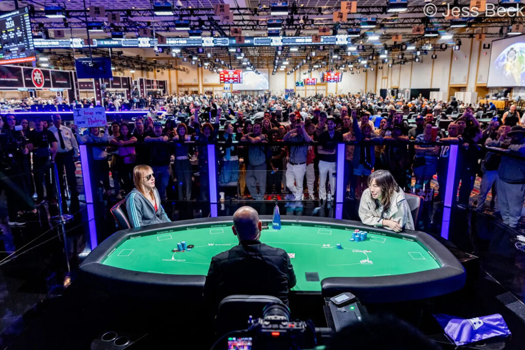 WSOP Ladies prvenstvo, finale med Williamsovo in Chenovo. Photo: WSOP